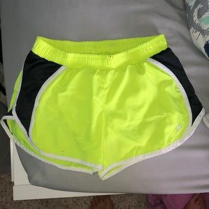 Yellow running shorts